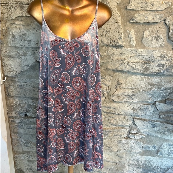 Paisley Velour Sleep Chemise - Picture 1 of 7